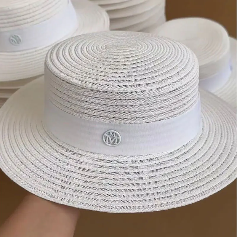 Новая летняя женская шапка-бойтер с плоским верхом буквами M для отпуска Женская