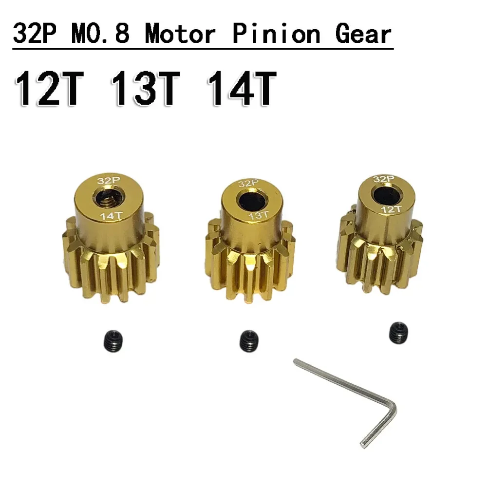 na zębata 32DP 540 Motor 12T 13T 14T 15T 16T 3.175mm Zestaw części zębate wału do silnika bezszczotkowego 1/10 RC Car Brushless