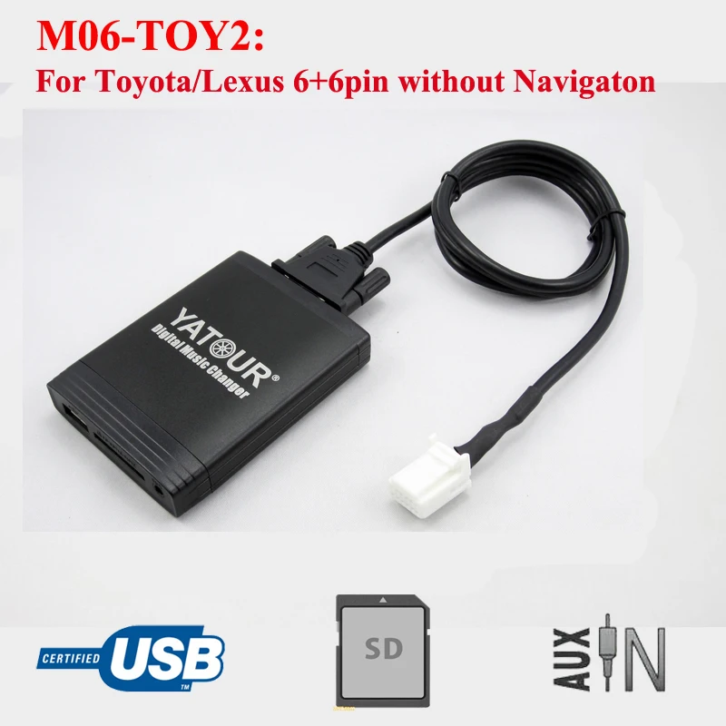Фото Yatour M06 PRO TOY2 цифровой музыкальный прибор USB MP3 адаптер для Toyota LEXUS Camry Avalon Corolla Highlander RAV4 №4
