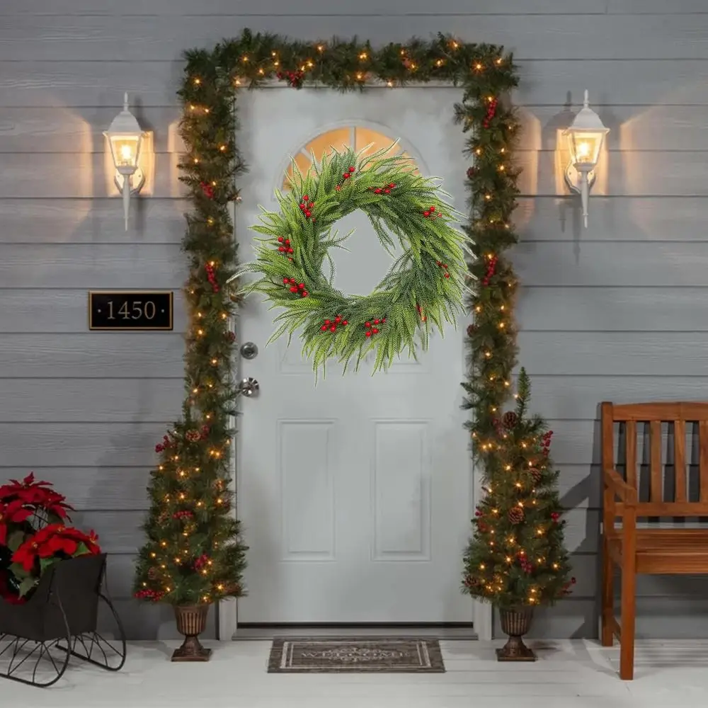 Горячий натуральный рождественский венок мягкие падающие зимние венки