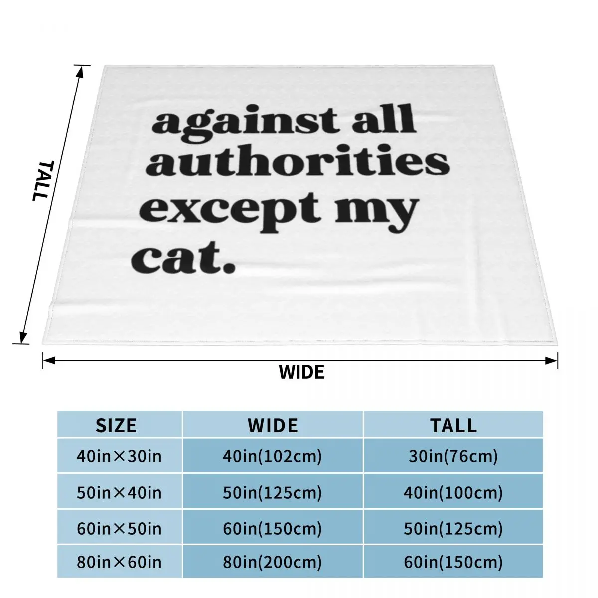 Против всех авторитетных кроме моего кота сверхмягкое Флисовое одеяло