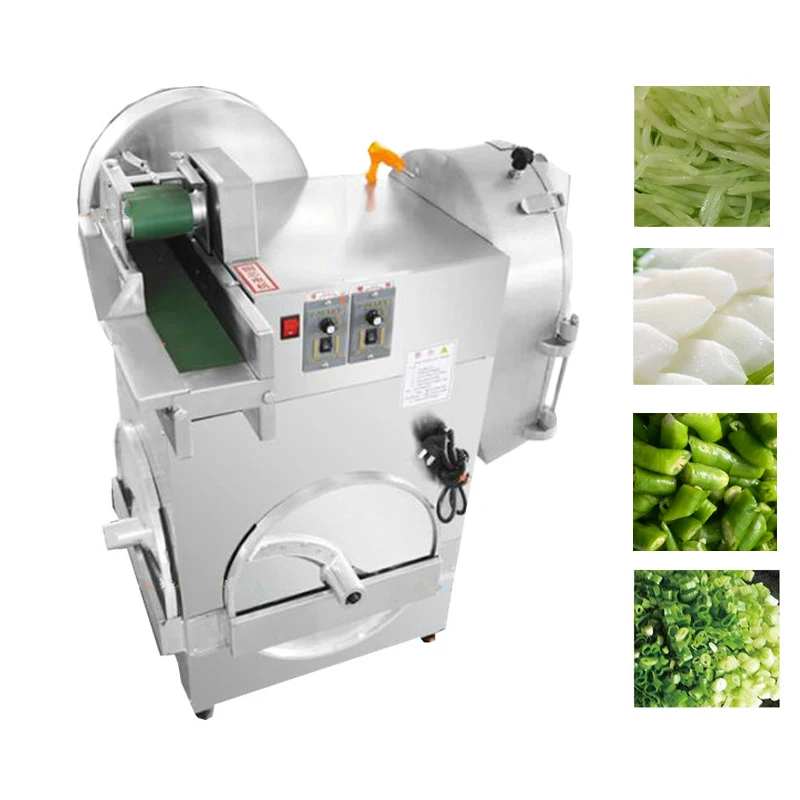 

Double Head Vegetable Cutting Machine Electric Slicing Dicing Machine Commercial Food Chopper Chili Onion Ginger Cutter