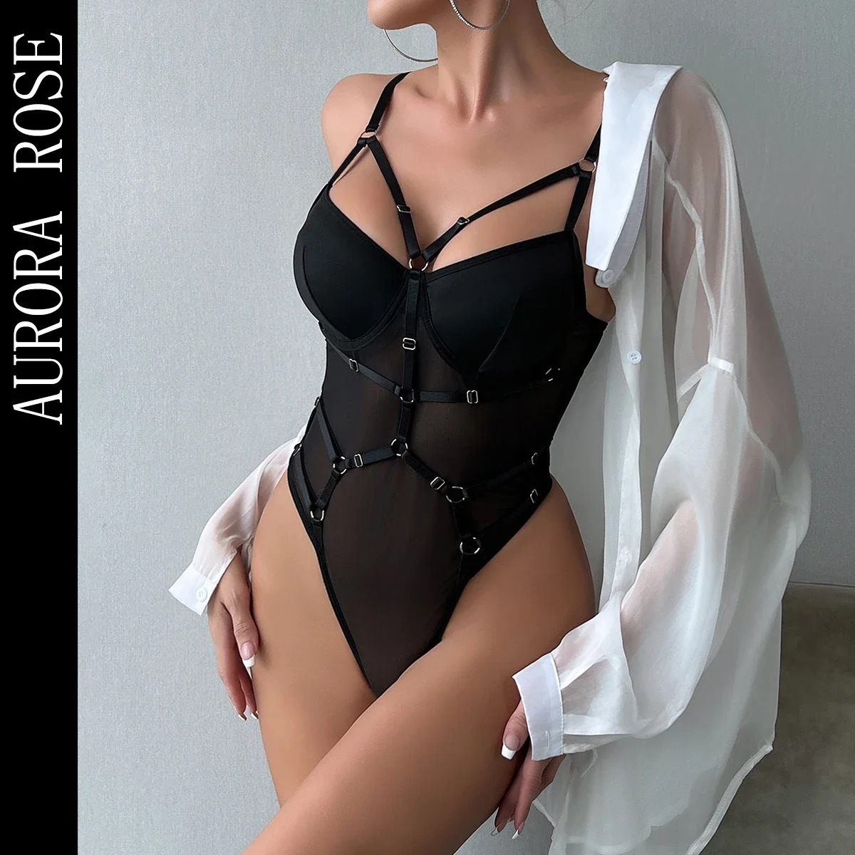 Горячее женское нижнее белье порно сетчатое сексуальное с переплетом прозрачное