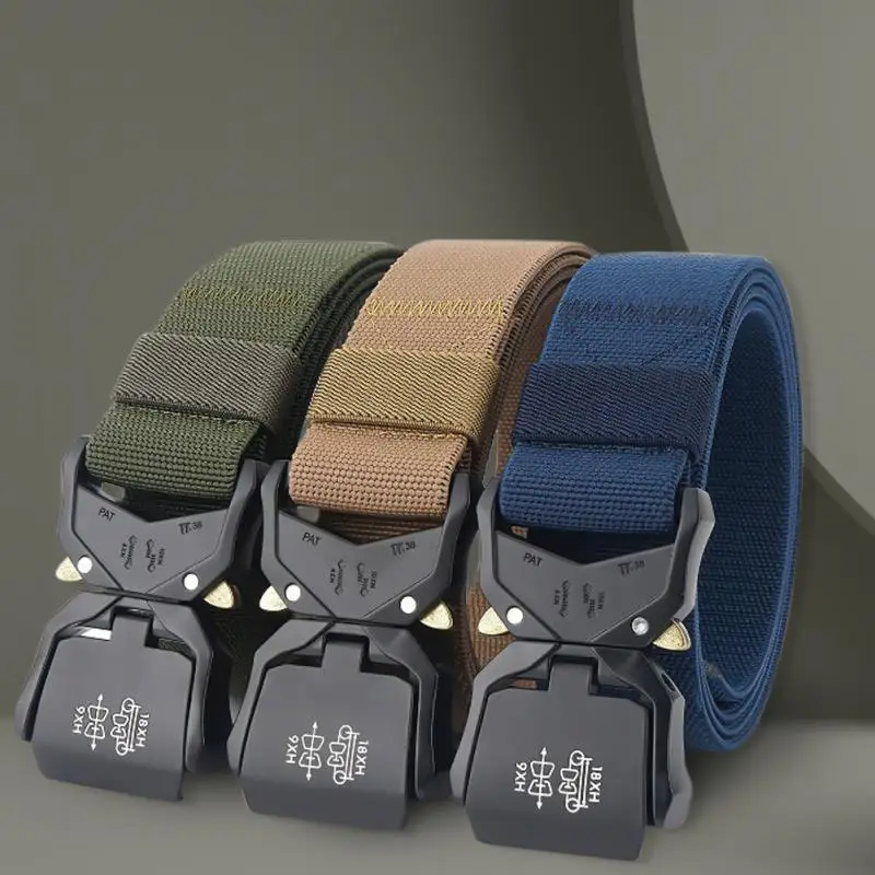 

Men's Belt Army Military Outdoor Hunting Tactical Multi Function Combat Survival High Quality Marine Corp Canvas Nylon Waistband