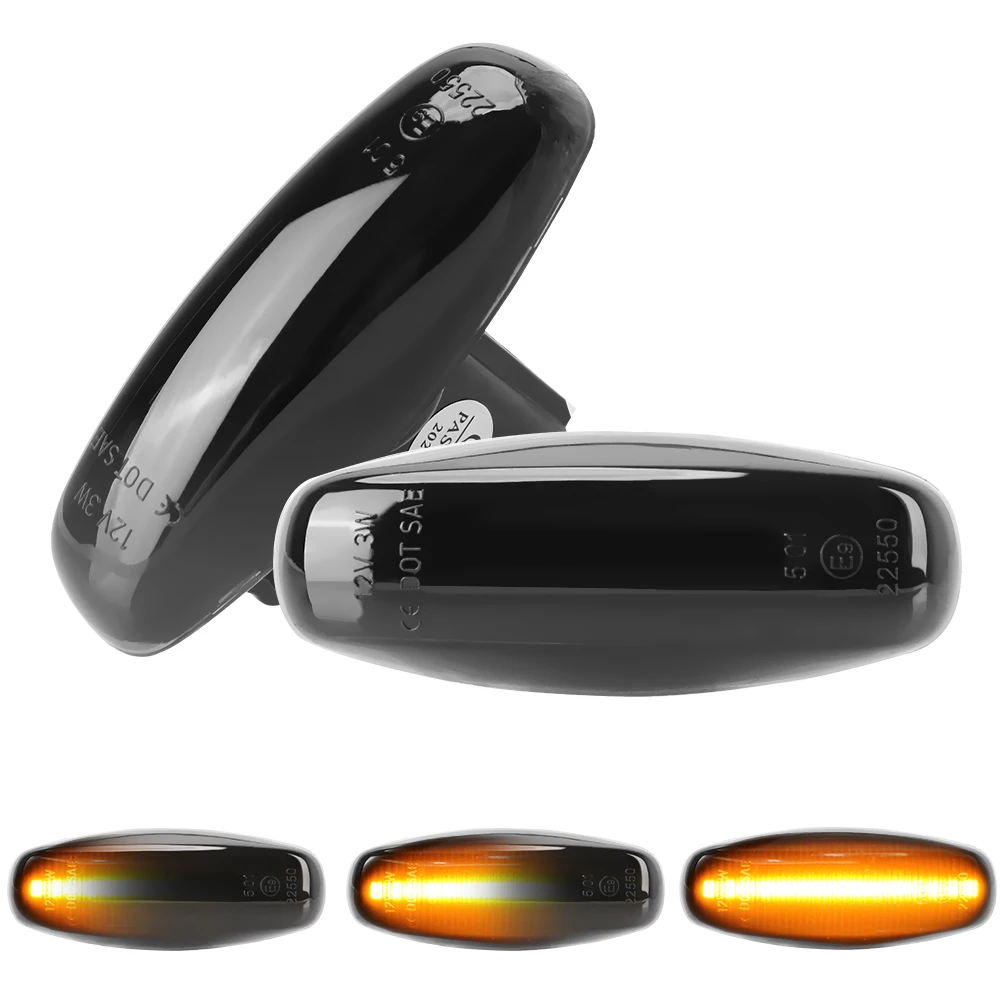 

2 шт./компл. светосветильник индикатор текущей воды, боковой габаритный фонарь для Toyota Vios Yaris 2014-2019, динамический сигнал поворота