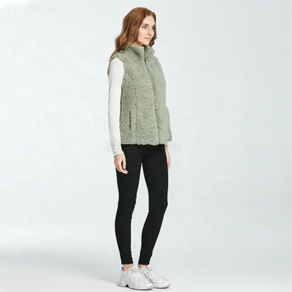 Woman Sport Real Fur Casual Vest Sleeveless Girls Real Fur Warmth Winter Coat Luxury Fashion Pure Color Zipper Parkas Plus Size