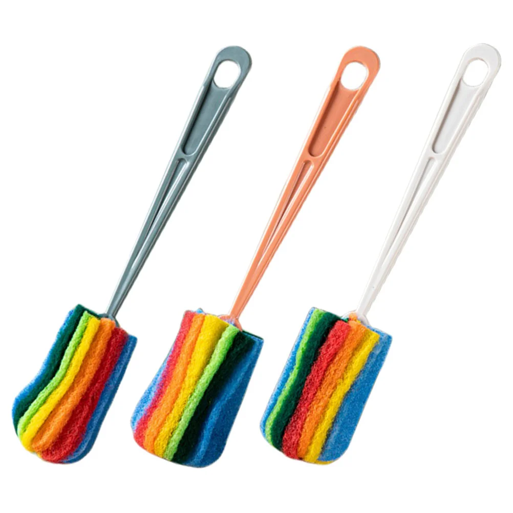 

3pcs Cups Handle Cup Scrubbers Baby Bottle Scrubbers Scrub Brushes For Cleaning Dishes for Home Mug Cup Bottle