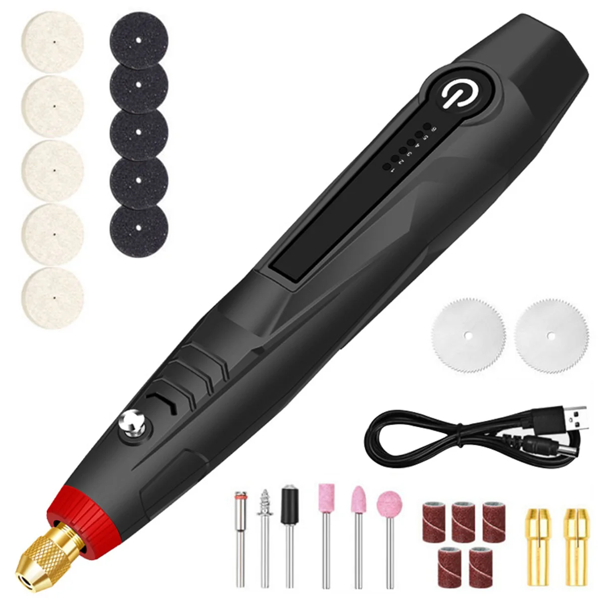 

Мини-дрель, вращающийся инструмент, гравировальная ручка с 25 шт. комплектов шлифовальных аксессуаров, многофункциональная мини-гравировал...