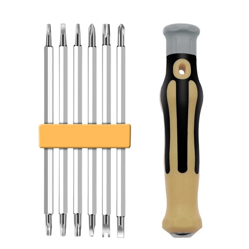 

Insulated Screwdriver Set Multi-functional Double for Head Blades with Repair Kits Workmanship Design Easy Hold