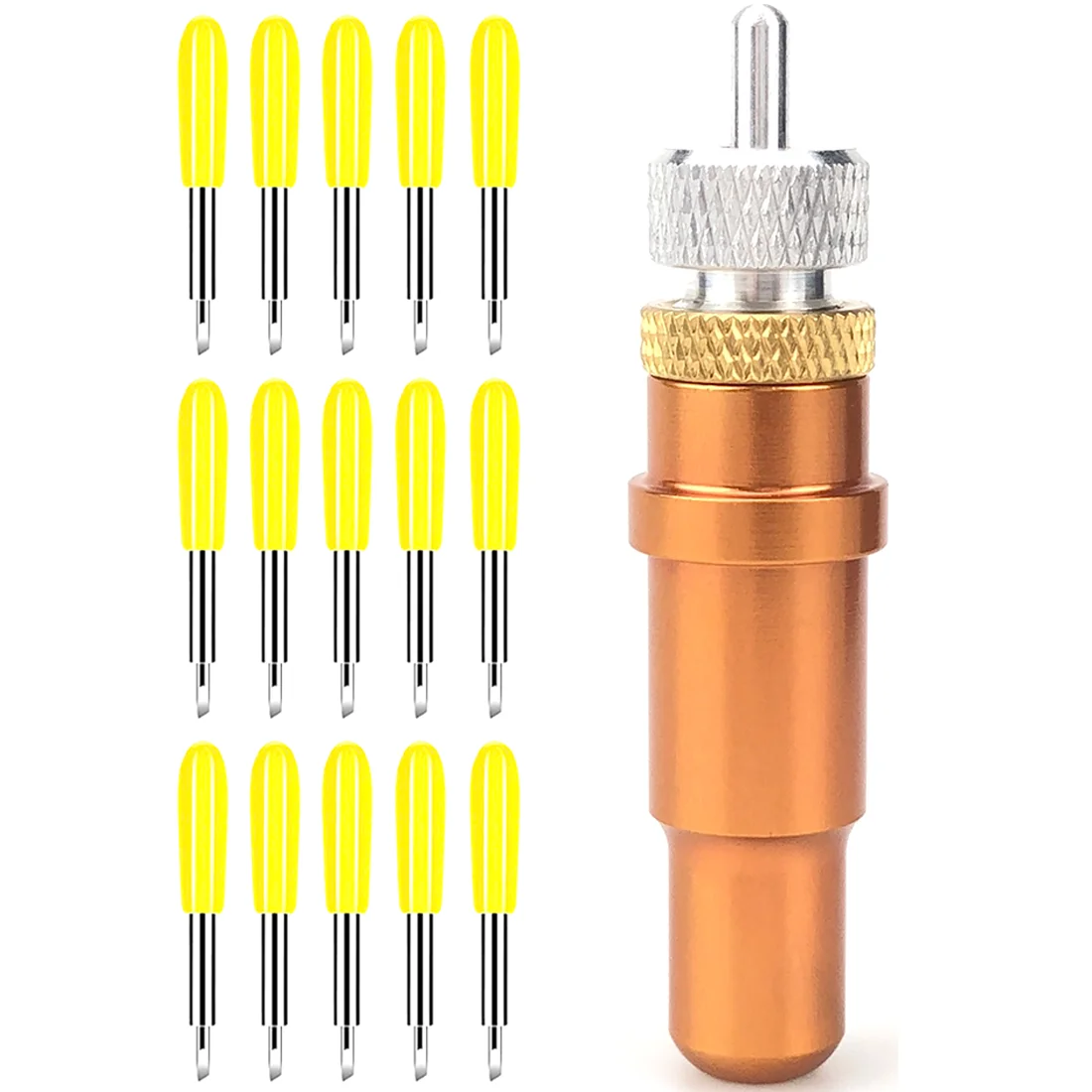 15 шт. лезвие плоттера 30 градусов для Skycut + 1 держатель лезвия диаметром 12 мм