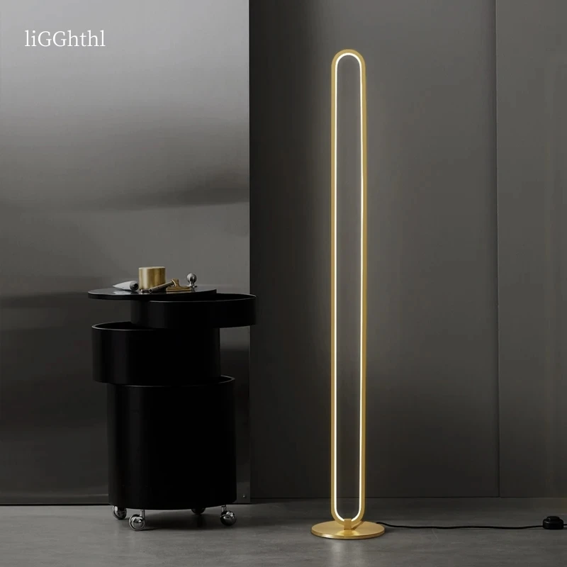 

Modern Brass Floor Lamp Designer Simple Atmosphere Fashion Design LED Home Decoration Standing Floor Lamp