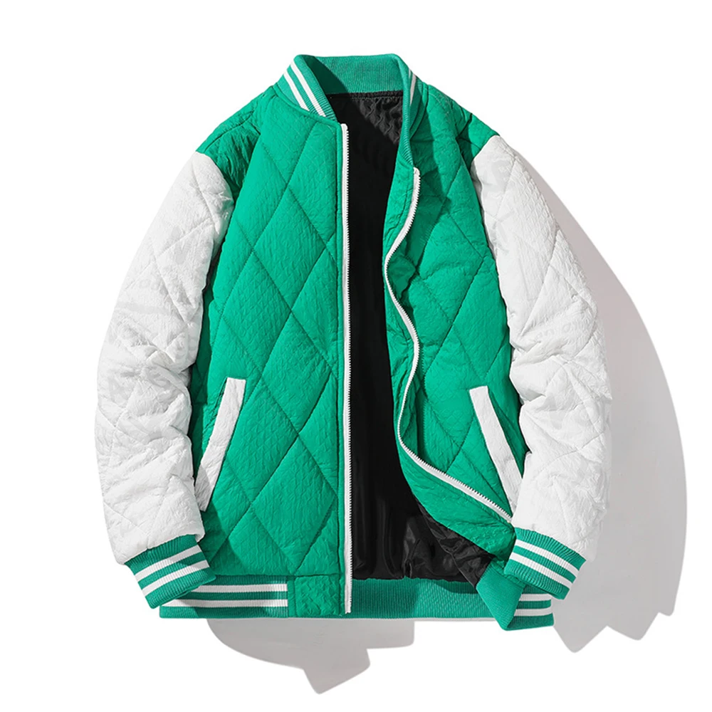 

KOODAO Winter Down Coat Baseball Collar Jackets Thickened Outdoor Clothing Cotton ,White/Black/Green/Brown