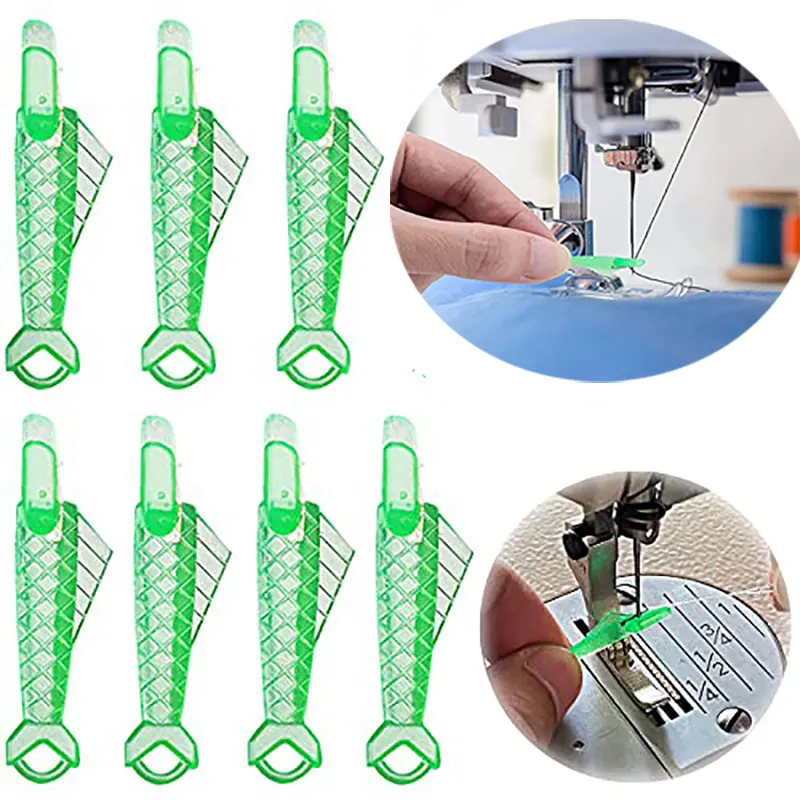 

Mini Fish Type Sewing Machine Needle Threader with Hook Stitch Insertion DIY Sewing Tool Elderly Quick Changer Craft Accessories