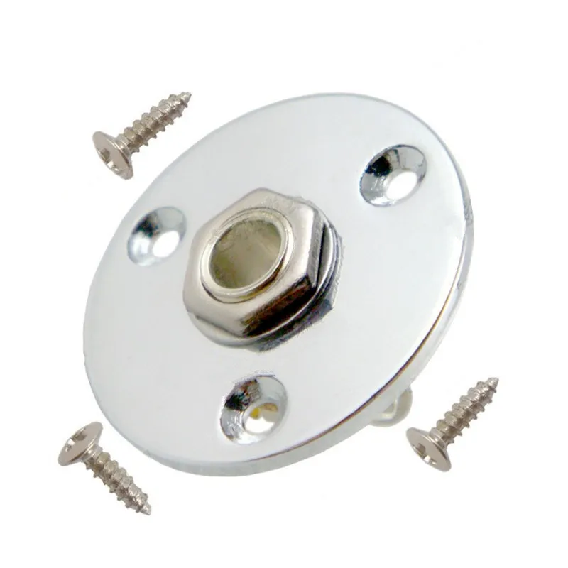 

10Pcs Chrome Round Circular Jack Plate 1/4" Guitar Pickup output Input Jack Plug Socket 6.35 for Bass Guitar accessories parts