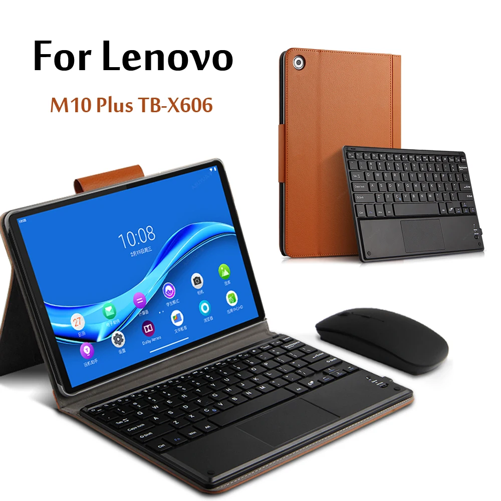 

Case For Lenovo Tab M10 FHD Plus Wireless Keyboard cases TB-X606F TB-X606X 10.3'' Tablet Magnetically Detachable Cover