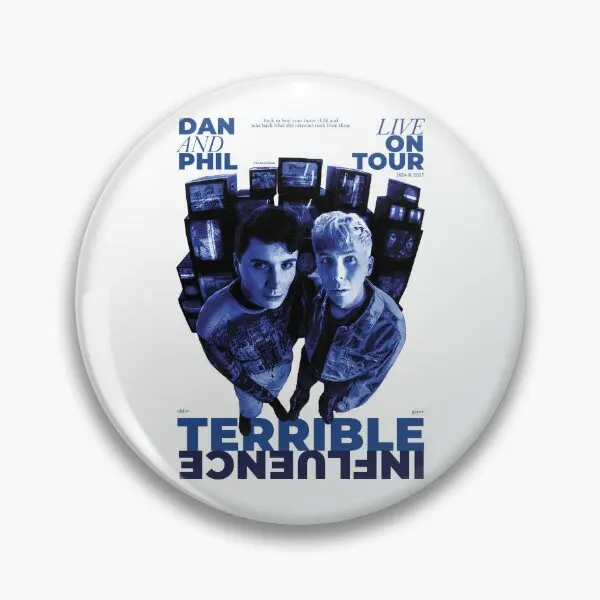 Dan And Phil Terrible Influence Tour 2022 мягкая булавка на пуговицах брошь лацкане воротник