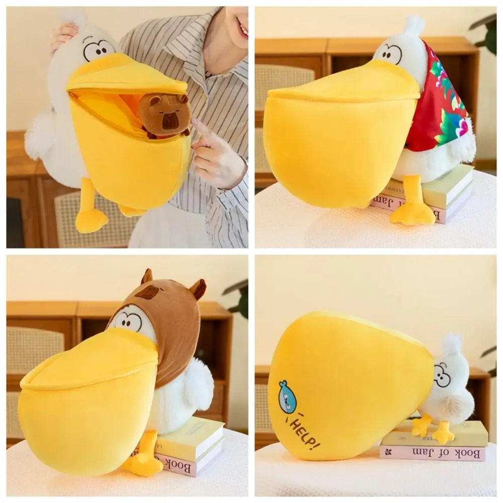 Пеликан Капибара плюшевая игрушка большой рот ПП хлопок капибара пушистая милая