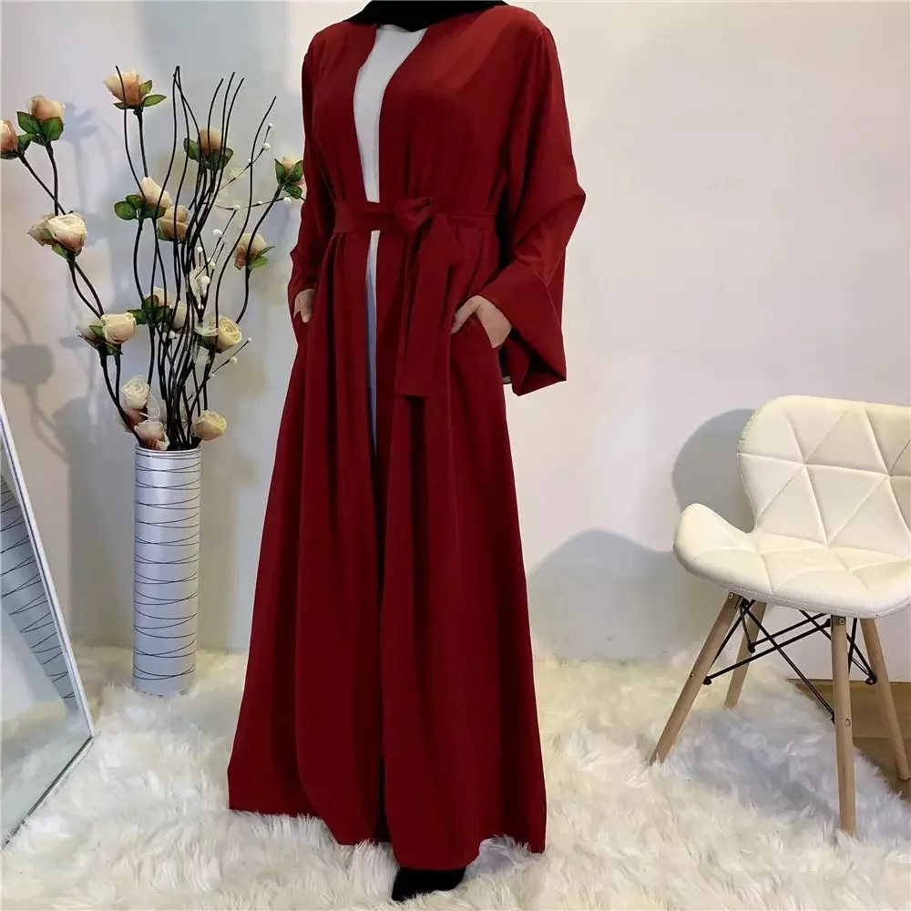 Black Abaya Dubai Turkey Muslim Hijab Dress 2022 Caftan Marocain Arab Islamic Clothing Kimono Robe Femme Musulmane Djellaba