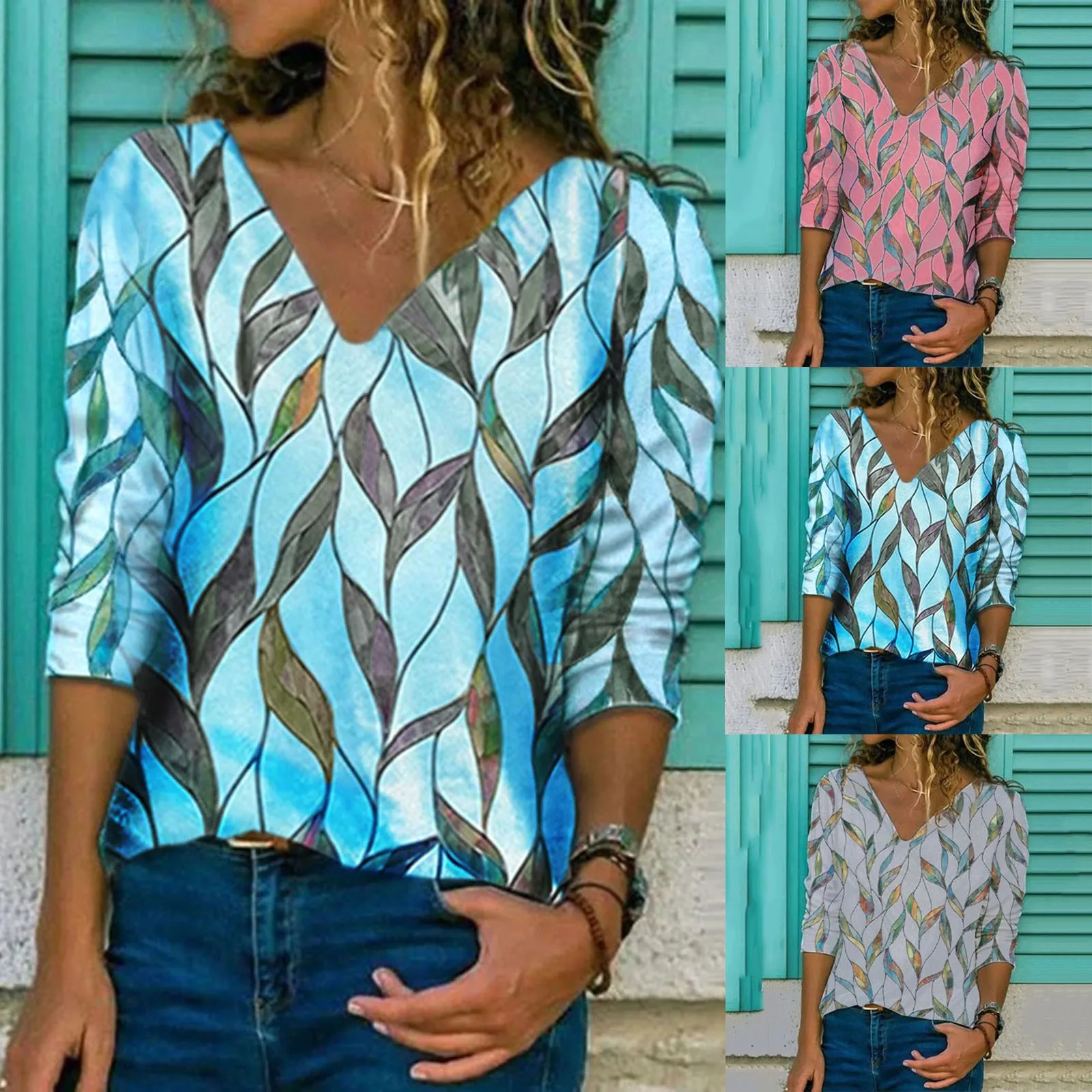 

Women V Neck Casual Long Sleeve Pullover Tops Casual Sweatshir Blouse Womens Shirts And Blouses V Neck Wrap Shirt