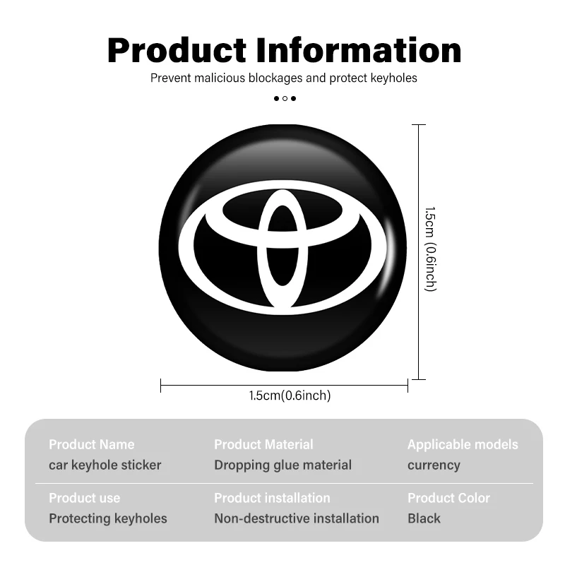 Универсальный автомобильный логотип дверной замок наклейка на отверстие крышка