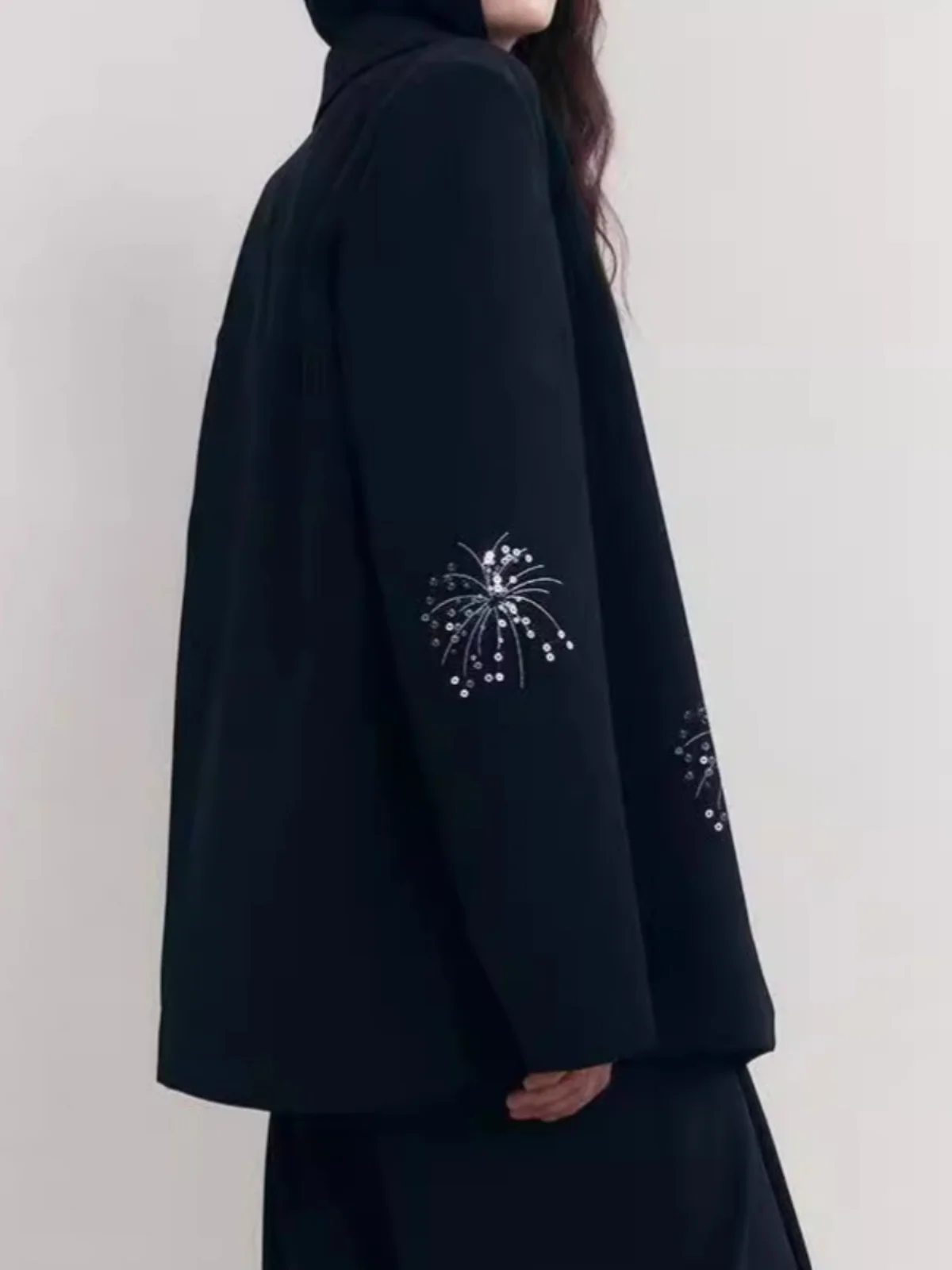 Фейерверк Bloom с тяжелой вышивкой драпировка для отдыха ранняя осень элегантная