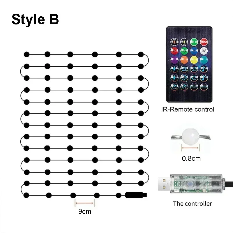 RBGIC Light String DIY гирлянды App Contronl Bluetooth Connect Lights для новогодних рождественских