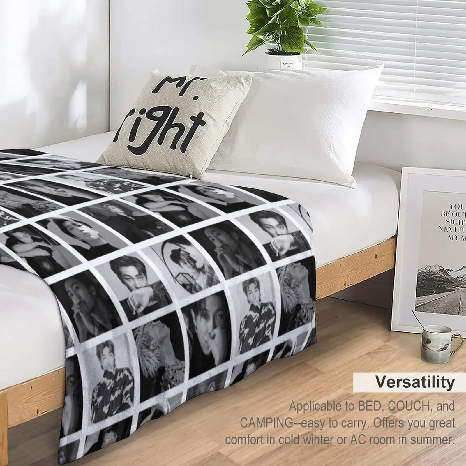 RM коллаж пледы волосы кровать модные одеяла