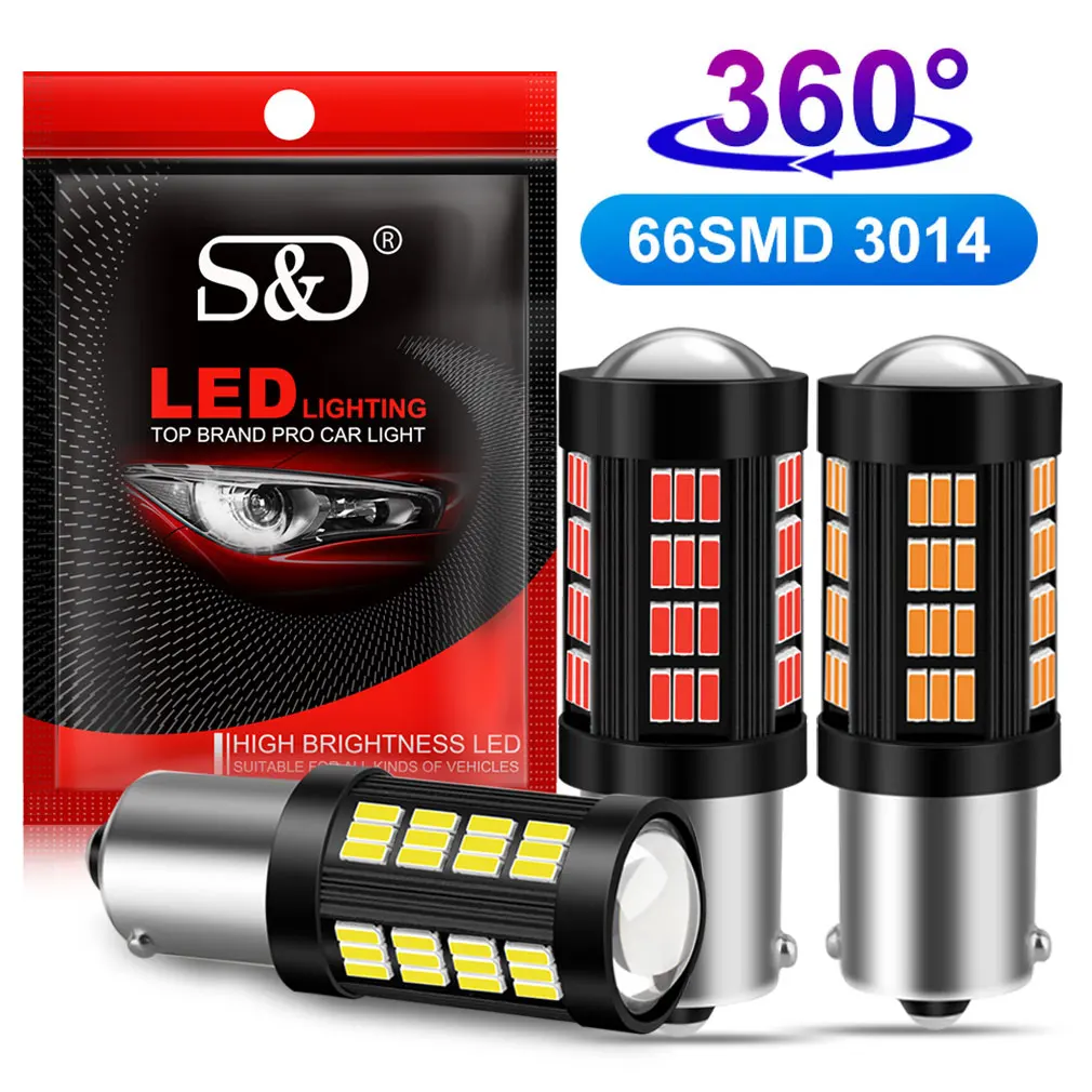 

2Pcs P21W Led 1156 BA15S BAU15S T20 LED W21/5W 7443 PY21W 1157 BAY15D P21 5W T25 3157 Car Turn Signal Light Bulb White 12V 24V