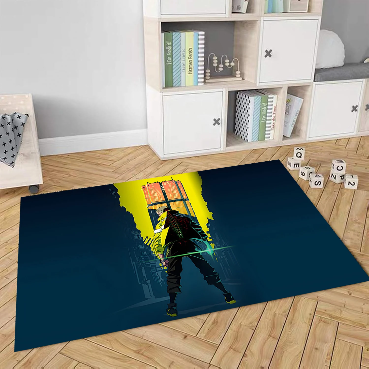Anime Game C-Cyberpunk E-Edgerunners mat for Living Room Bedroom Home Sofa Decoration Balcony Washable Rug Decor