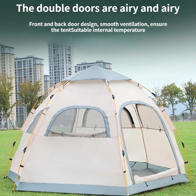 6person Tent Camping Folding Outdoor Fully Automatic Speed Open Rain Proof Sunscreen Wilderness Camping Portable Equipment 3