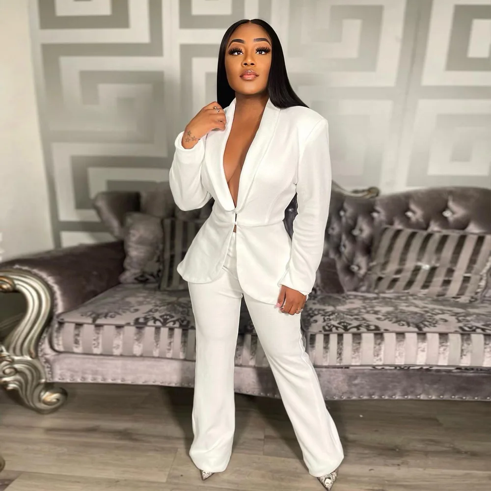 Модный женский маленький костюм пальто с длинным рукавом и отложным воротником