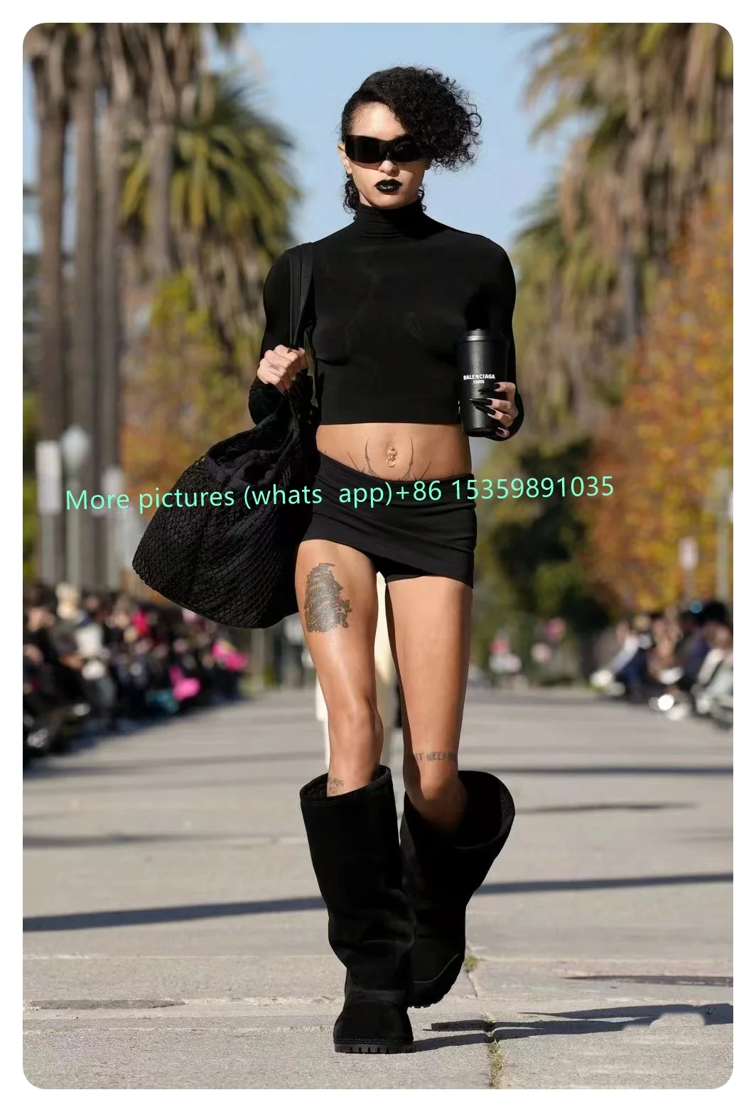 Розовые теплые ботинки на высоком каблуке с большим круглым носком однотонные