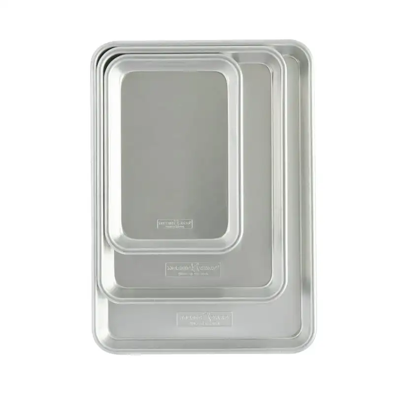 

Aluminum 3 Piece Sheet Pan Set, Jelly Roll, Quarter Sheet and Eighth Sheet Pans Kitchen accessories Egg pan Cooking accessories