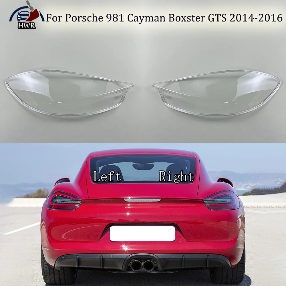Фото Для Porsche 981 GTS Cayman GTS Boxster GTS 2014-2016 (прозрачные) аксессуары для автомобиля: крышка заднего фонаря, корпус стоп-сигналов, плексиглас №1