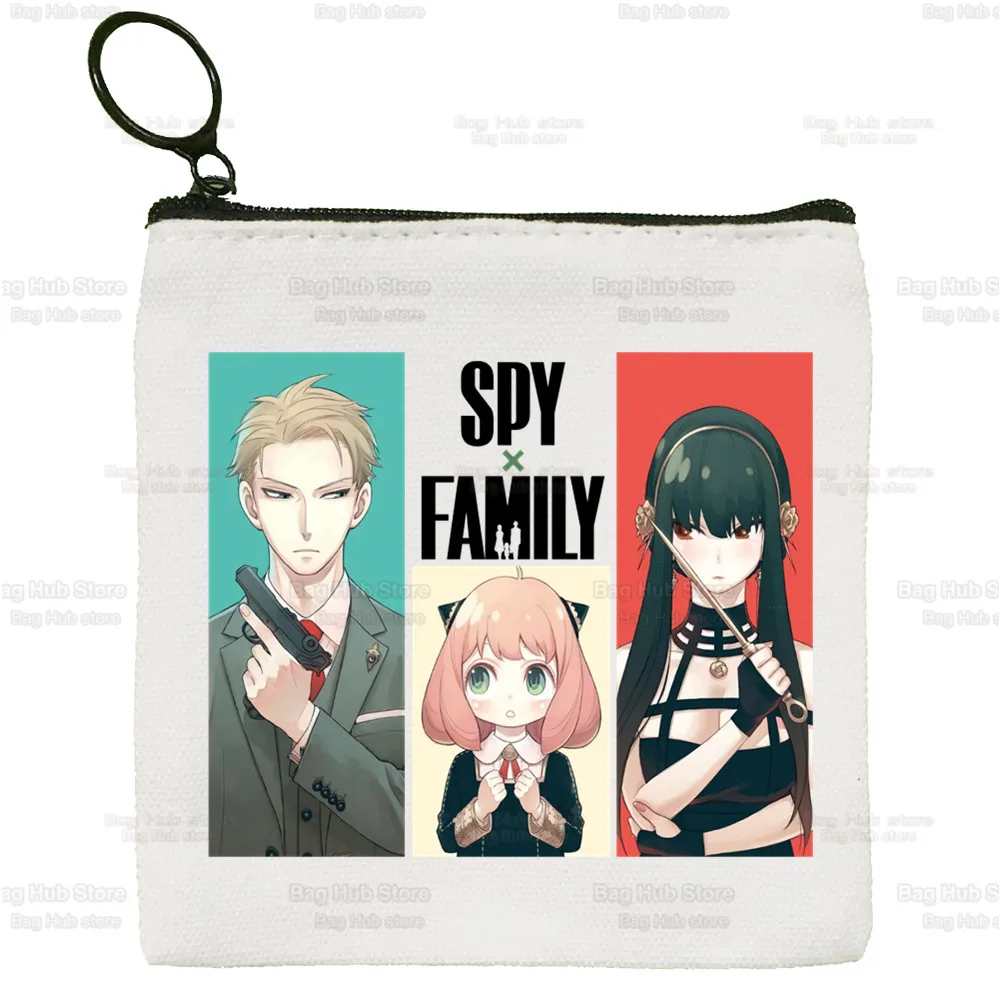 Spy X FAMILY Anime Canvas Coin Purse Yor Anya Coin Purse Canvas Bag Yor Forger Small Wallet Zipper Yor Briar Key Bag Hand Gift