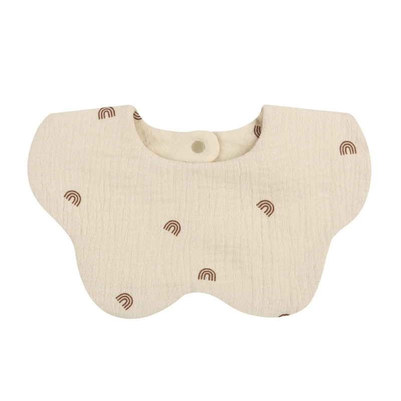 

Воздухопроницаемый хлопковый нагрудник Y55B, Шейное полотенце для новорожденных, круглый нагрудник с высокой абсорбирующей способностью на 360 °