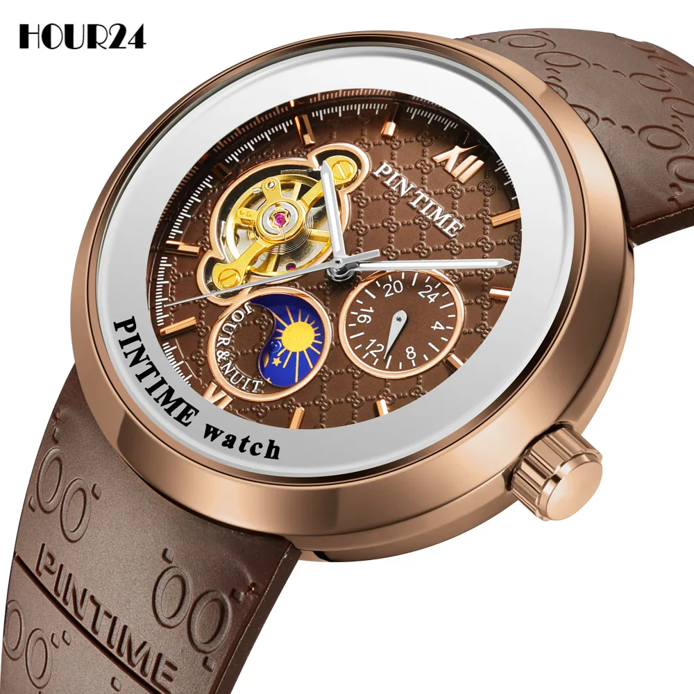 

Luxury Top Brand Tourbillon Automatic Mechanical Watches for Men Sports Fashion Mechanical Male Wristwatch Luminous Clock Reloj