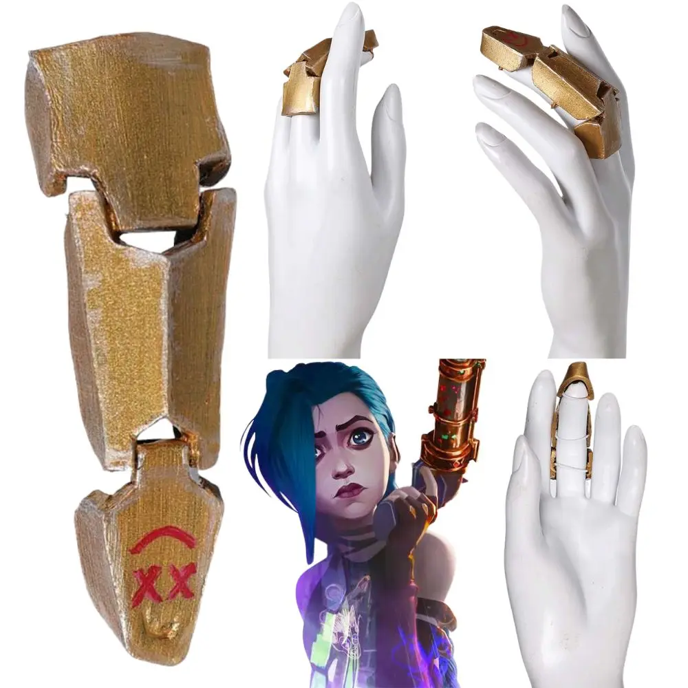 Arcane LOL Jinx чехлы на пальцы для косплея аксессуары кончиках пальцев фантазия
