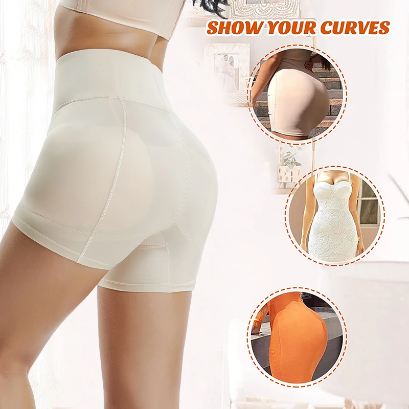 Women Padded Control Panties Shapewear High Waist Butt Lifter Seamless Shape Curve Shorts Hip 3D Enhancer Tummy Body Shaper