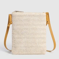 fashion woven shoulder bags straw summer women weave crossbody beach travel handbag female crossbody bag