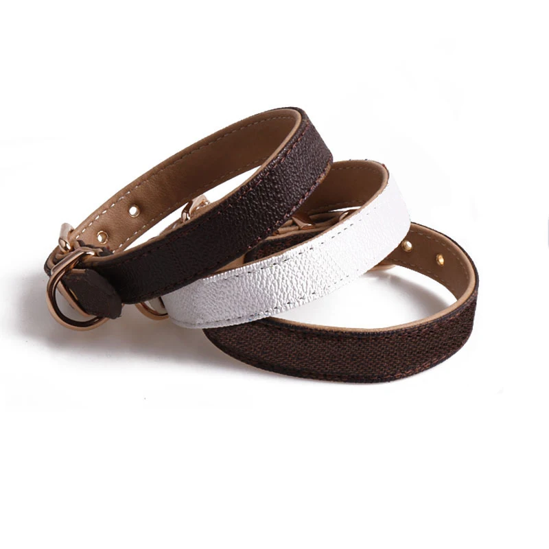 

Classic Pattern Colorful Pet Collar PU Adjustable Dog Collar Leash Lead For Small Medium Large Dogs Bulldog Pugs Teddy