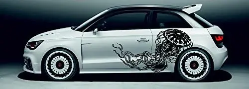 

Car Side Car Vinyl Decal Art Jellyfish Octopus Tentacles Deep Sea Ocean Side Door Long Stripe Sticker Design Car Assessoires