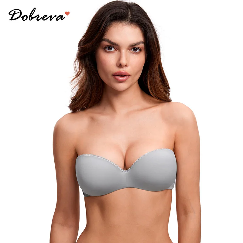 Женский бюстгальтер с чашками пуш-ап без бретелек
