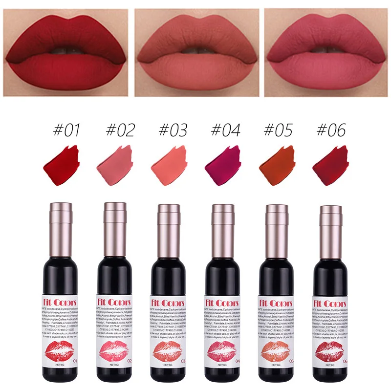 Креативная винно-Красная форма тинт для губ в Корейском стиле детские розовые