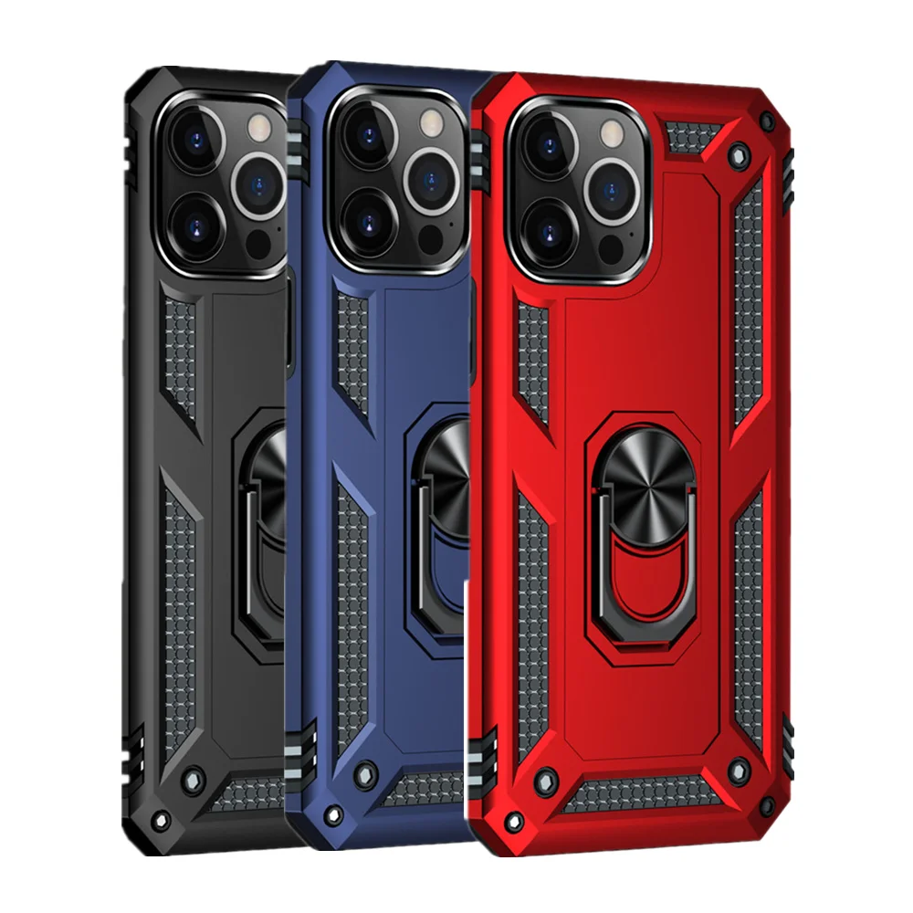 

Armor Shockproof Magnet Car Holder Ring Case For iPhone 13 Pro MAX 12 Mini 11 Pro X XR Xs Max 5 5s 7 8 6 6S Plus SE 2020 Cover