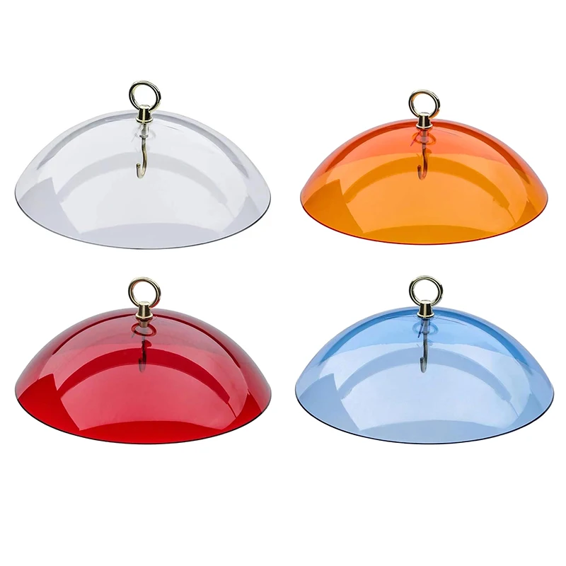 Clear Protective Dome Anti-squirrel Rain-proof Hanging Hummingbird Rain Cover Guard Baffle With Hooks