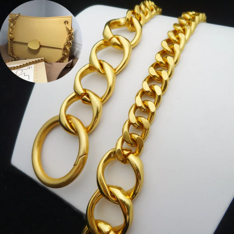 30-130cm Aluminum Bag Chain Roller Metal Thick Light Weight Chain for Hand Shoulder Bags Long Strap Replace Diagonal Package