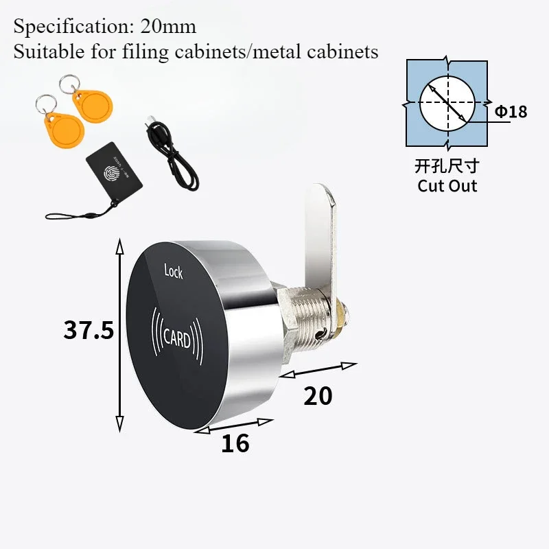 

Умный мини 13,56 МГц RFID IC-карта, сенсорный замок для ящика шкафа, ванная комната, тренажерный зал, замок для шкафчика для сауны, железный замок для картотеки