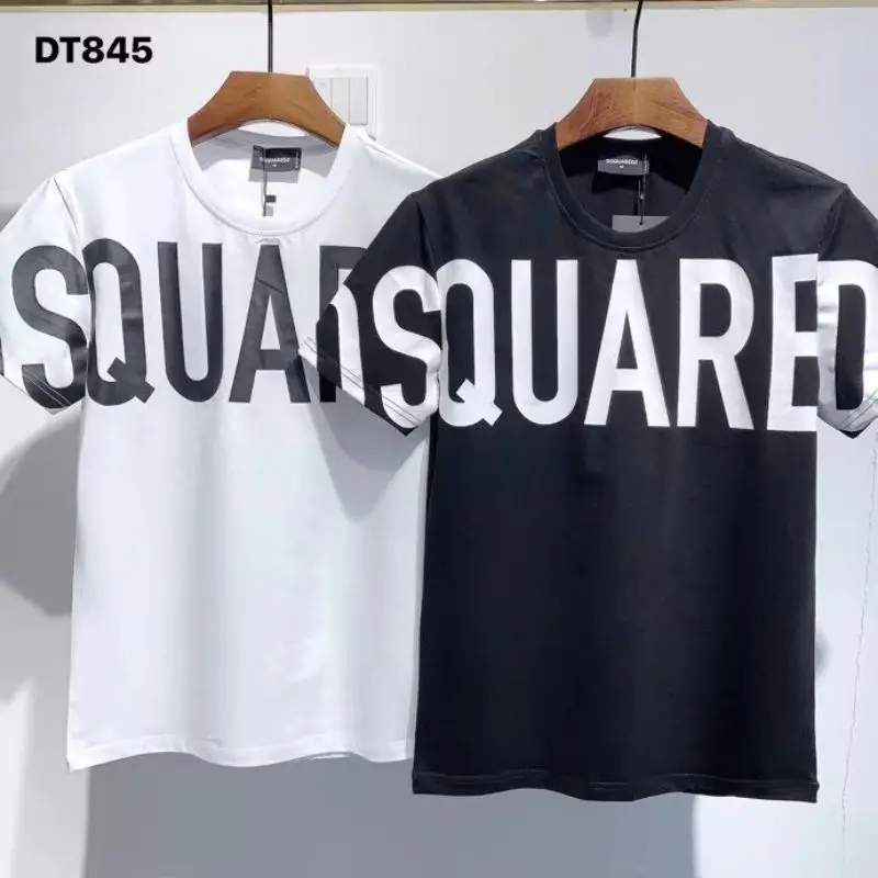 

2021 модный тренд бренда DSQ2 Мужская Высококачественная футболка из чистого хлопка с круглым вырезом повседневные Короткие рукава DT845