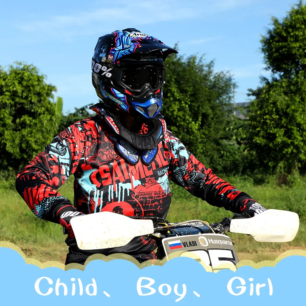 

Motocross Jersey mountain bike child children's clothing student boy kid girl Enduro Motorcycle Flexair Off-road Moto BMX